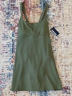 Lands' End Olive Green One-Piece Swim Dress